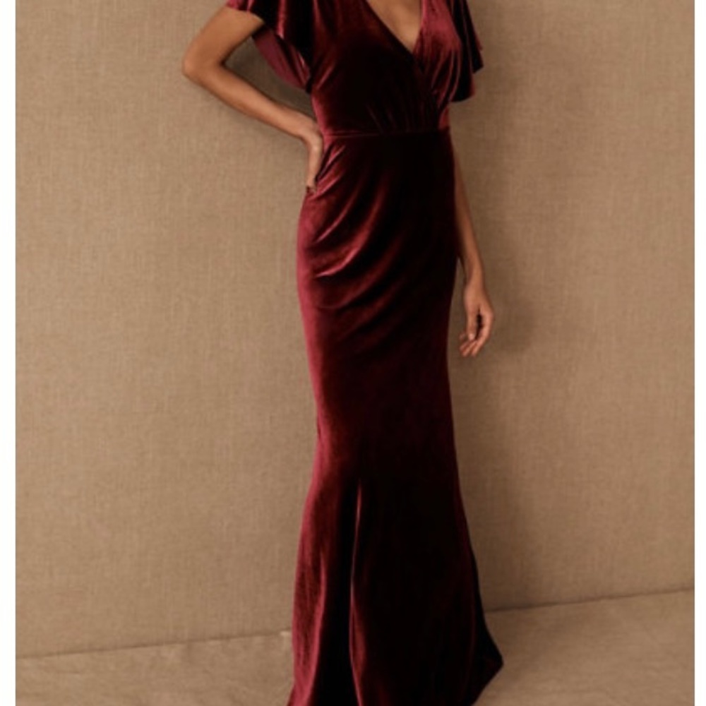 BHLDN Jenny Yoo Ellis Velvet Open Back Dress